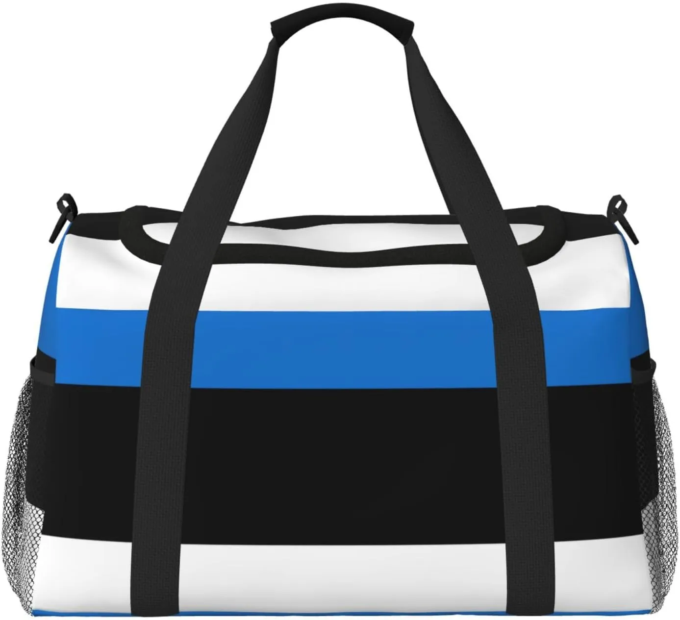 Flag of Estonia print Large Canvas Travel Duffel Bag Weekender Bags for Women Overnight Bag Carry On Tote Bag