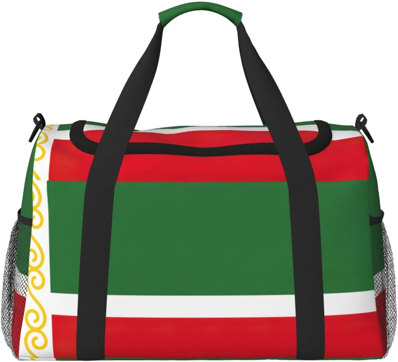 Flag of the Chechen Republic print Large Canvas Travel Duffel Bag Weekender Bags for Women Overnight Bag Carry On Tote Bag