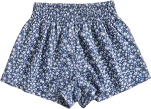 Floerns Girls Elastic Waist Wide Leg Loose Fit Floral Print Paperbag Shorts