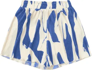Floerns Women's Lettuce Trim Flowy Shorts Allover Print Elastic High Waist Wide Leg Shorts