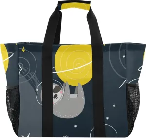 Foldable Grocery Reusable Tote Grocery Bag, Travel Canvas Shoulder Bags, Large Casual Laundry Pool Beach Bag