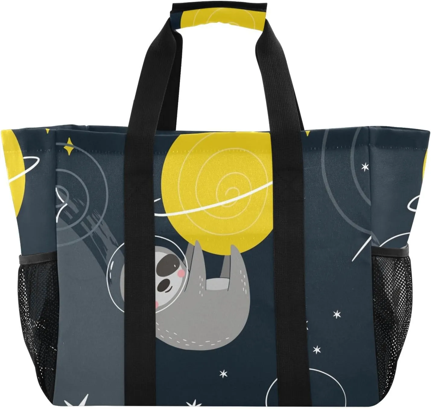 Foldable Grocery Reusable Tote Grocery Bag, Travel Canvas Shoulder Bags, Large Casual Laundry Pool Beach Bag