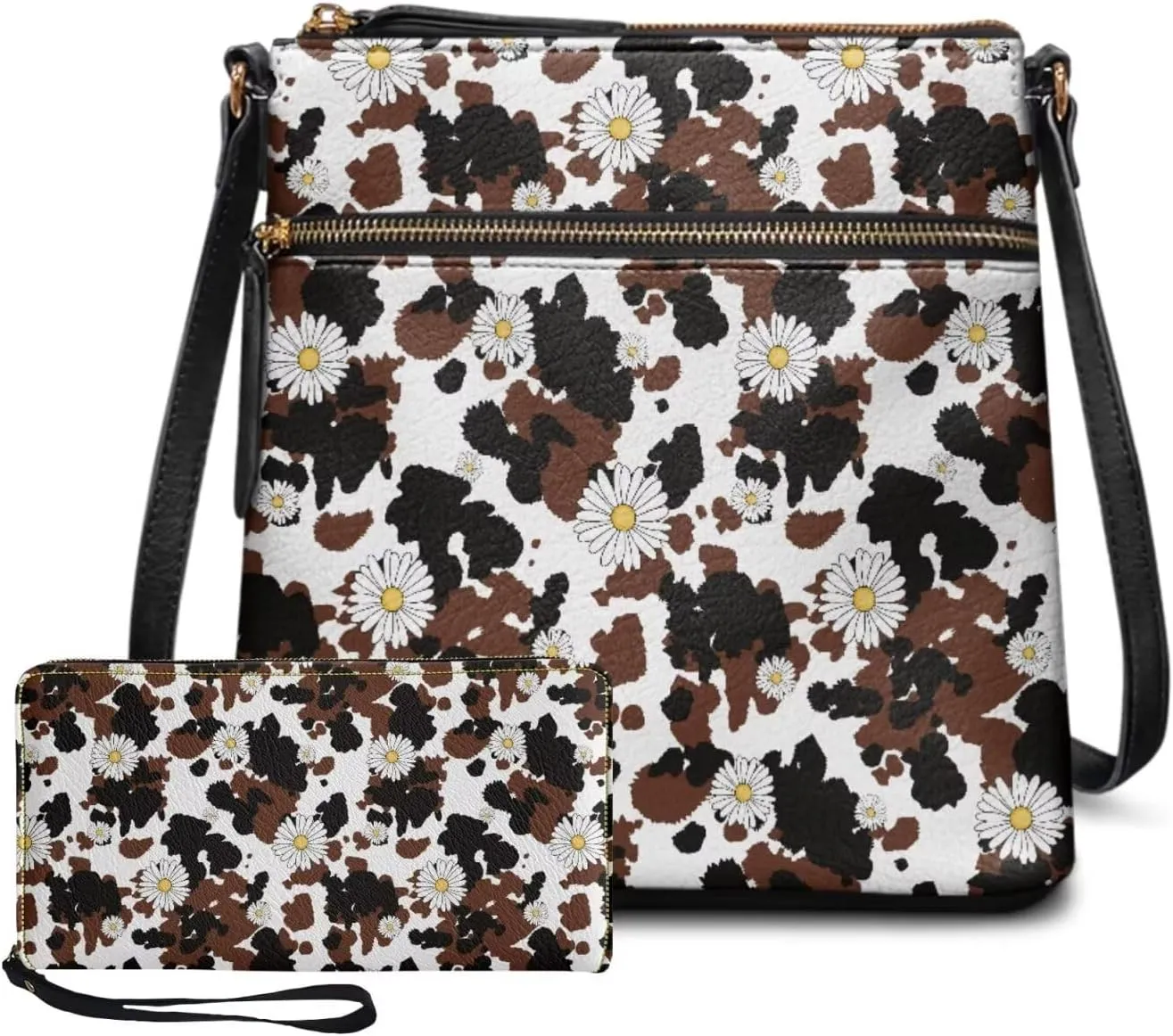 FOR U DESIGNS Hobo Bags for Women Satchel Purses and Handbags Leather Crossbody Purse and Wallet Set