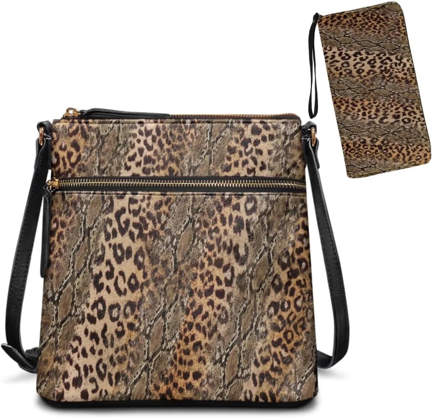 FOR U DESIGNS Hobo Bags for Women Satchel Purses and Handbags Leather Crossbody Purse and Wallet Set