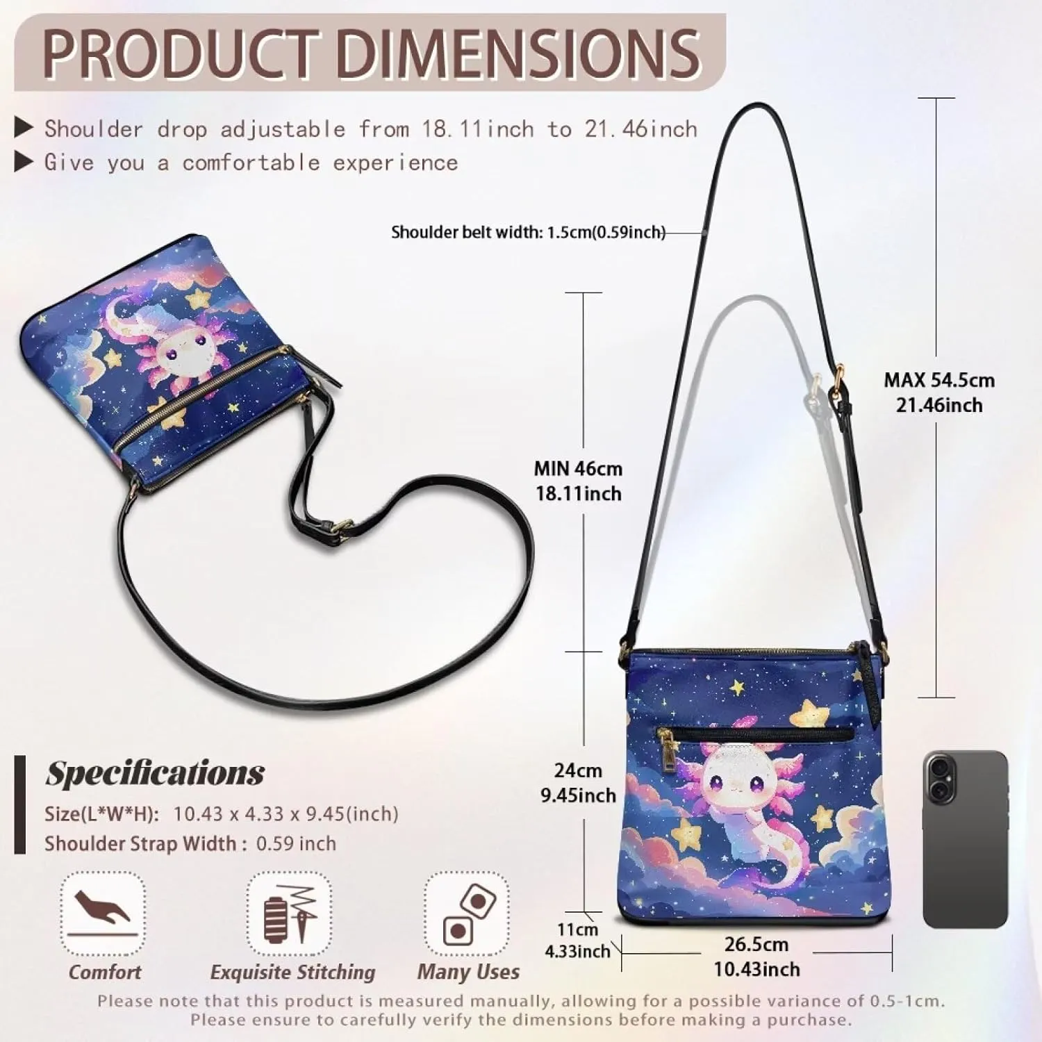 FOR U DESIGNS Leather Crossbody Bags for Women Shoulder Bags for Work Travel Sling Bag