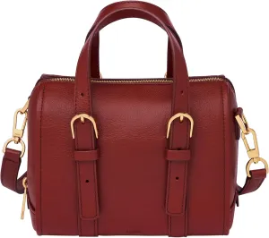 Fossil Women's Carlie Leather Mini Satchel Purse Handbag for Women
