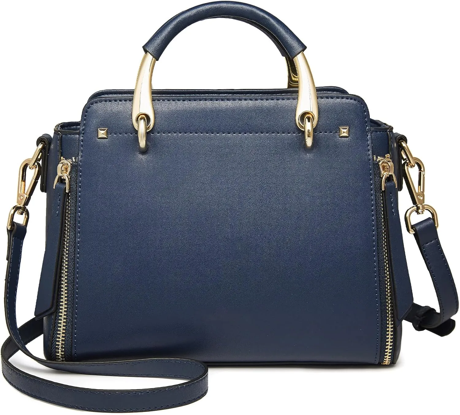 FOXLOVER Top-Handle Crossbody Bags for Women Cowhide Leather Purse Medium Size Satchel Handbag with Adjustable Straps