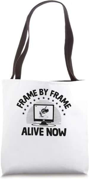 Frame By Frame Alive Now Animation Draw Sketch Animate Tote Bag