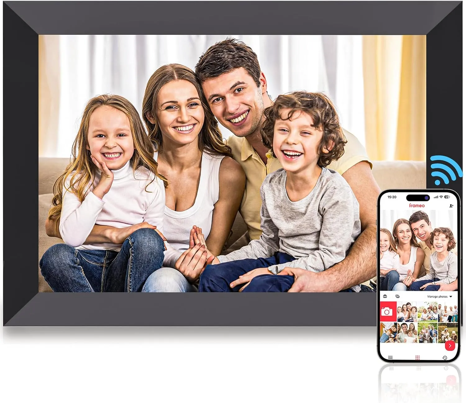 FRAMEO 10.1 Inch Digital Picture Frame, Smart WiFi Digital Photo Frame with 1280x800 HD IPS Touch Screen, Auto Slideshow, Share Photos/Videos via Frameo App, Great Gifts for Mother’s Day, Birthday