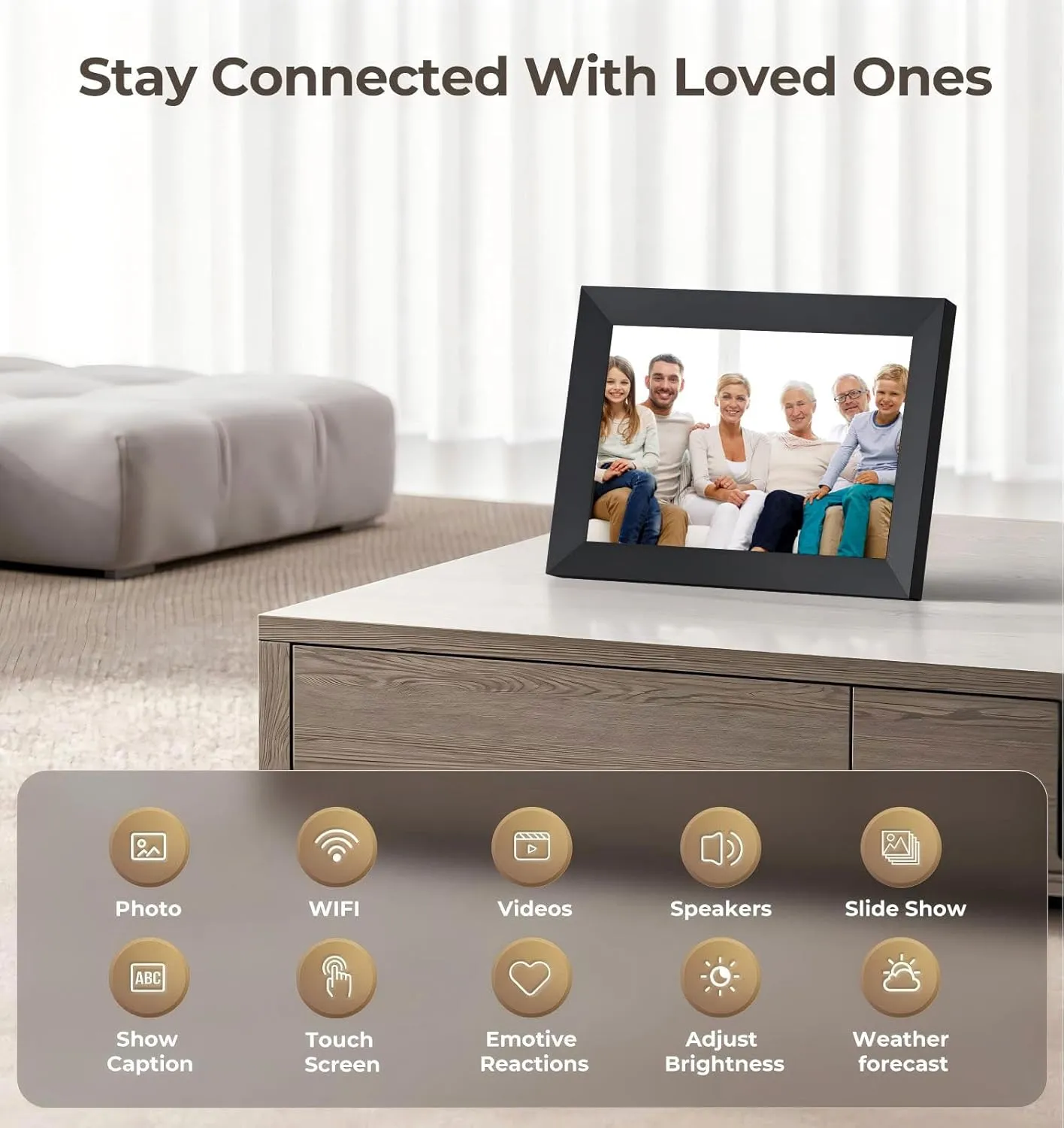 FRAMEO 10.1 Inch Digital Picture Frame, Smart WiFi Digital Photo Frame with 1280x800 HD IPS Touch Screen, Auto Slideshow, Share Photos/Videos via Frameo App, Great Gifts for Mother’s Day, Birthday