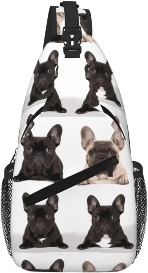 French Bulldog Sling Bag For Women Men Travel Hiking Backpack Crossbody Shoulder Chest Bags Casual Daypack