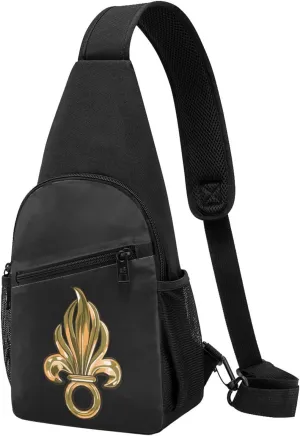 French Foreign Legion Logo Sling Bag Crossbody Backpack Shoulder Casual Daypack Bags for Men Women
