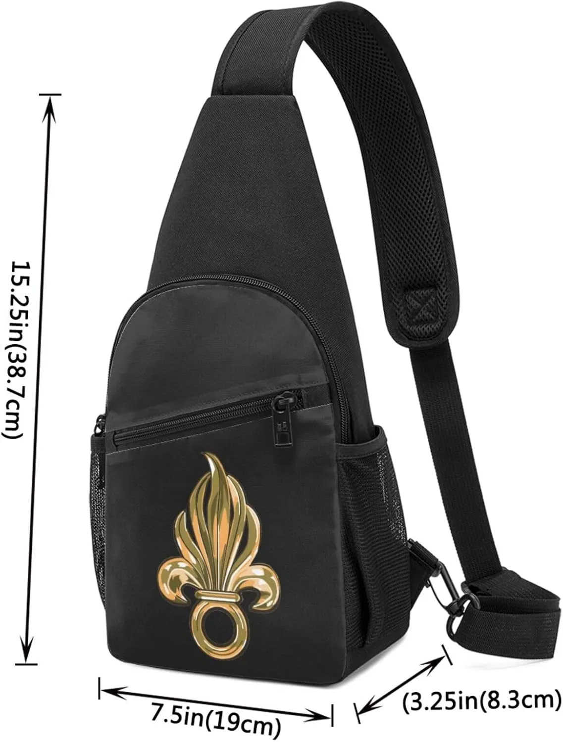 French Foreign Legion Logo Sling Bag Crossbody Backpack Shoulder Casual Daypack Bags for Men Women