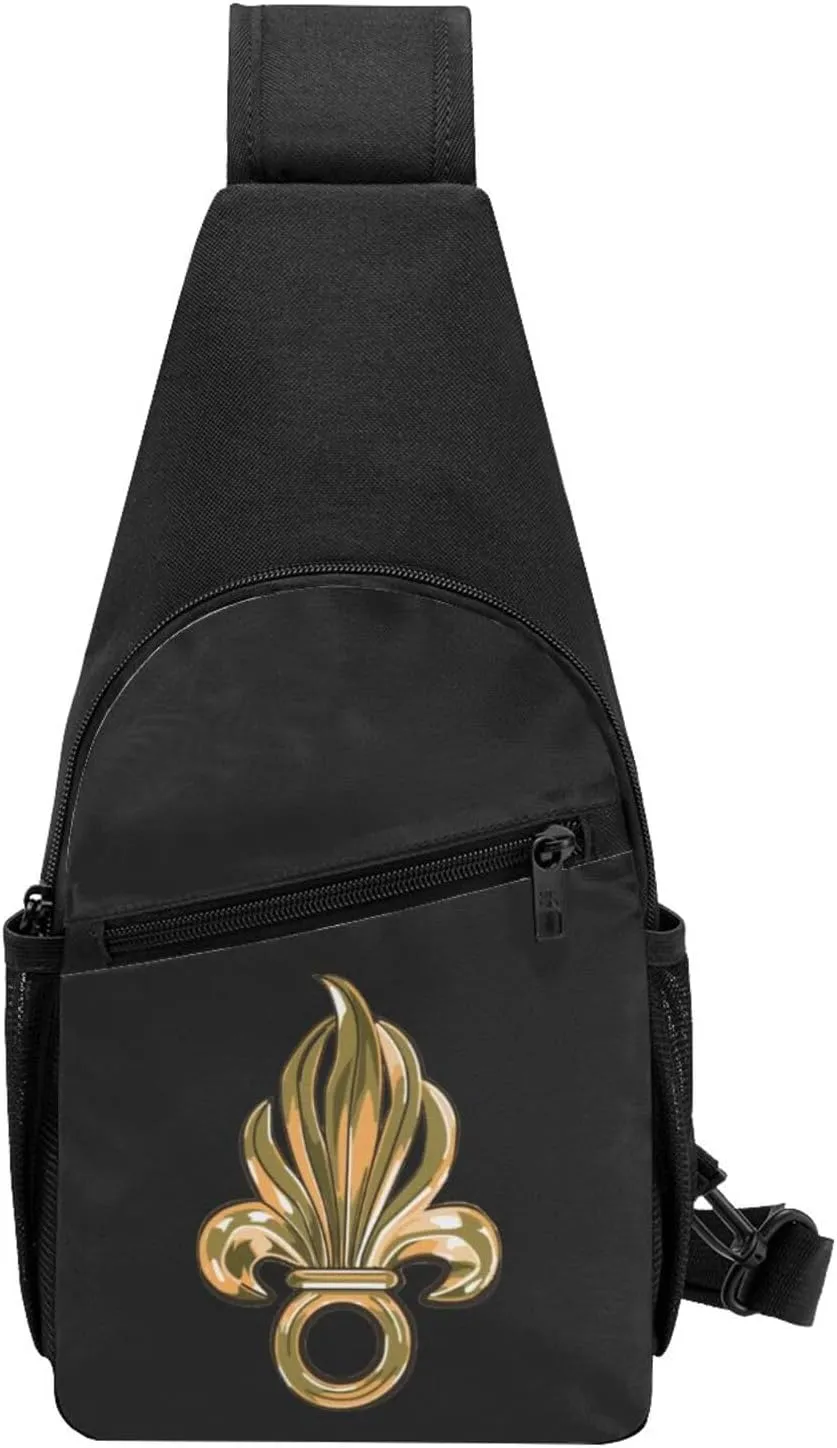 French Foreign Legion Logo Sling Bag Crossbody Backpack Shoulder Casual Daypack Bags for Men Women