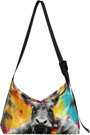 FRMG Bison Guitar Shoulder Bag,Large Purses for Women,Made of PU Leather Handbags Hobo Bag Waterproof with Pockets Zipper for Unisex 2013007