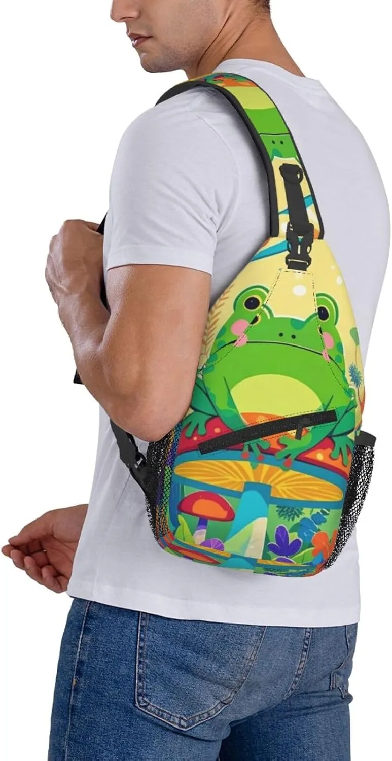 Frog and Pond Crossbody Bags Cross Chest Bag Adjustable Sling Backpack for Women Men