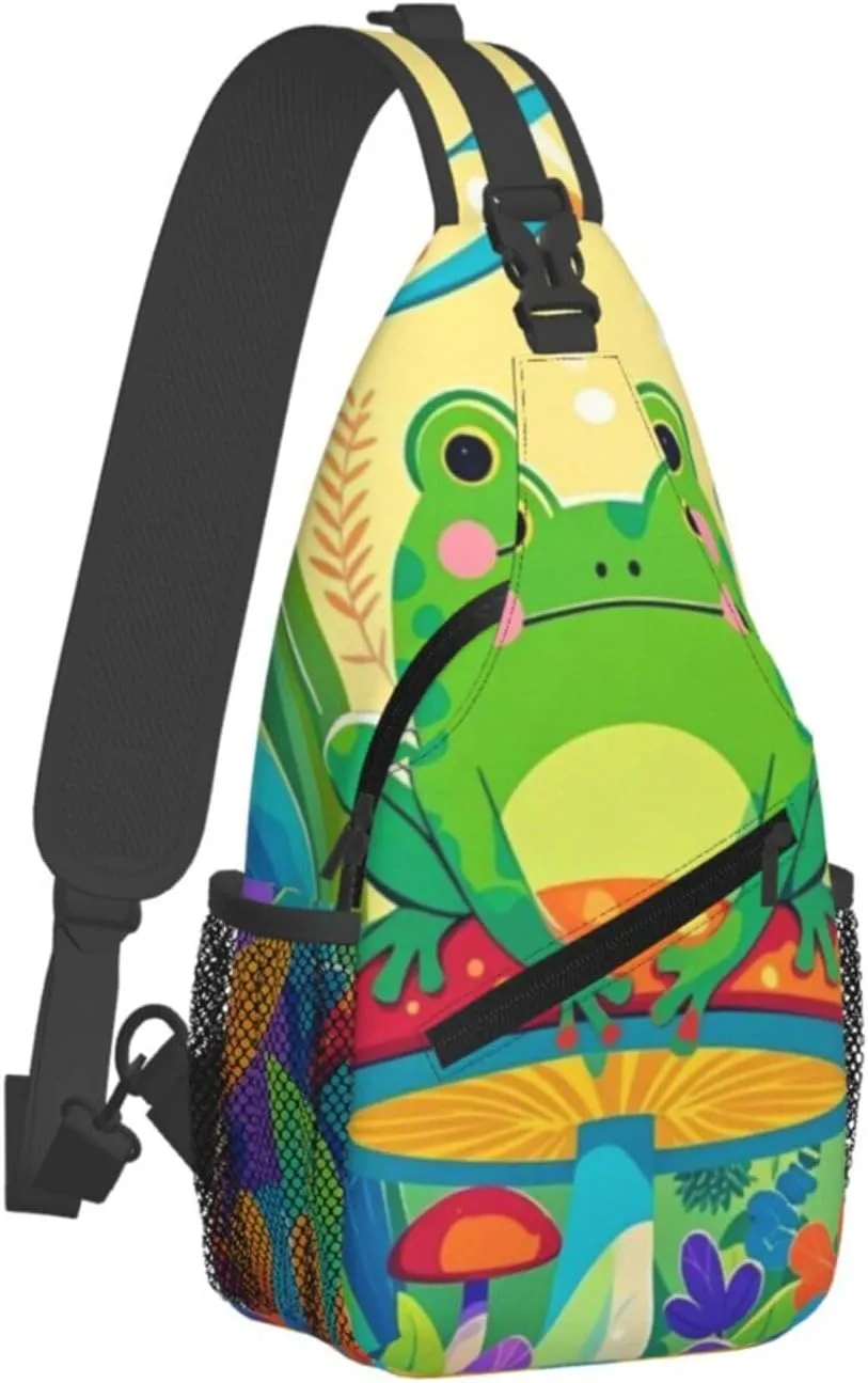 Frog and Pond Crossbody Bags Cross Chest Bag Adjustable Sling Backpack for Women Men