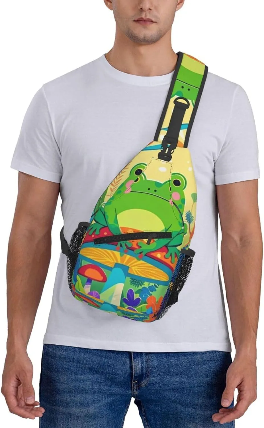 Frog and Pond Crossbody Bags Cross Chest Bag Adjustable Sling Backpack for Women Men