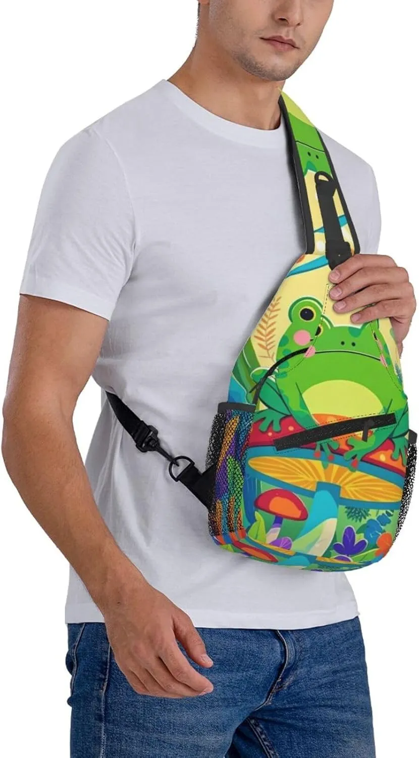 Frog and Pond Crossbody Bags Cross Chest Bag Adjustable Sling Backpack for Women Men