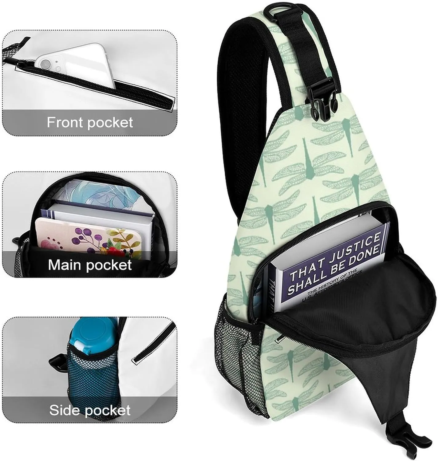 Funny Dragonflies Versatile And Convenient Multipurpose Crossbody Bag - Perfect for Travel And Hiking