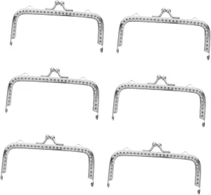 Gadpiparty 6Pcs Durable Purse Clasp Frames for DIY Bag Making Coin Purse Handle and Easy to Install for Crafting Unique Handbags