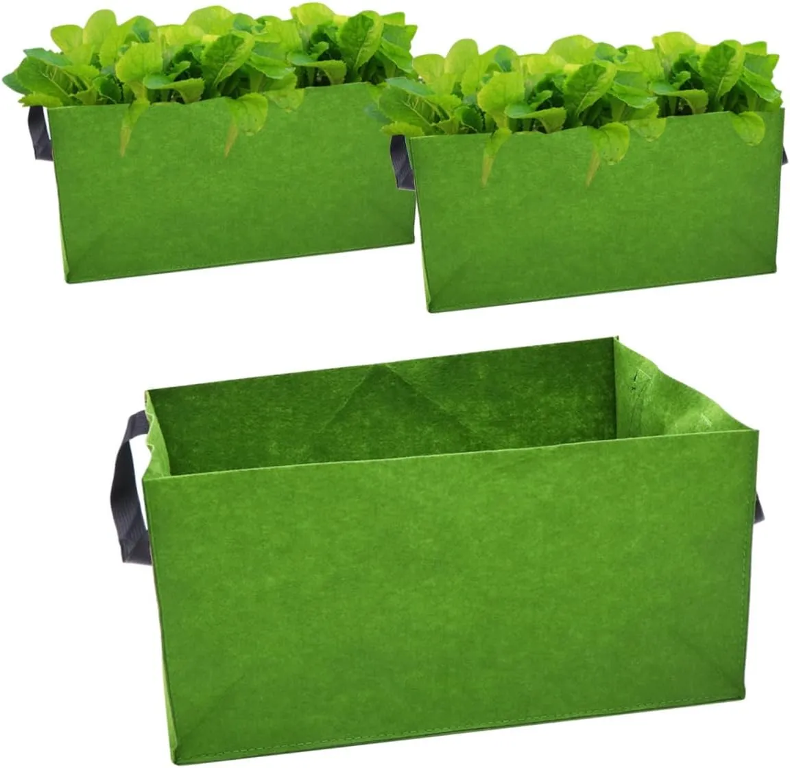 Gardening Planting Pouch 2pcs Felt Planting Bag for Home Thin Bag Strong Handles Breathable Durable for