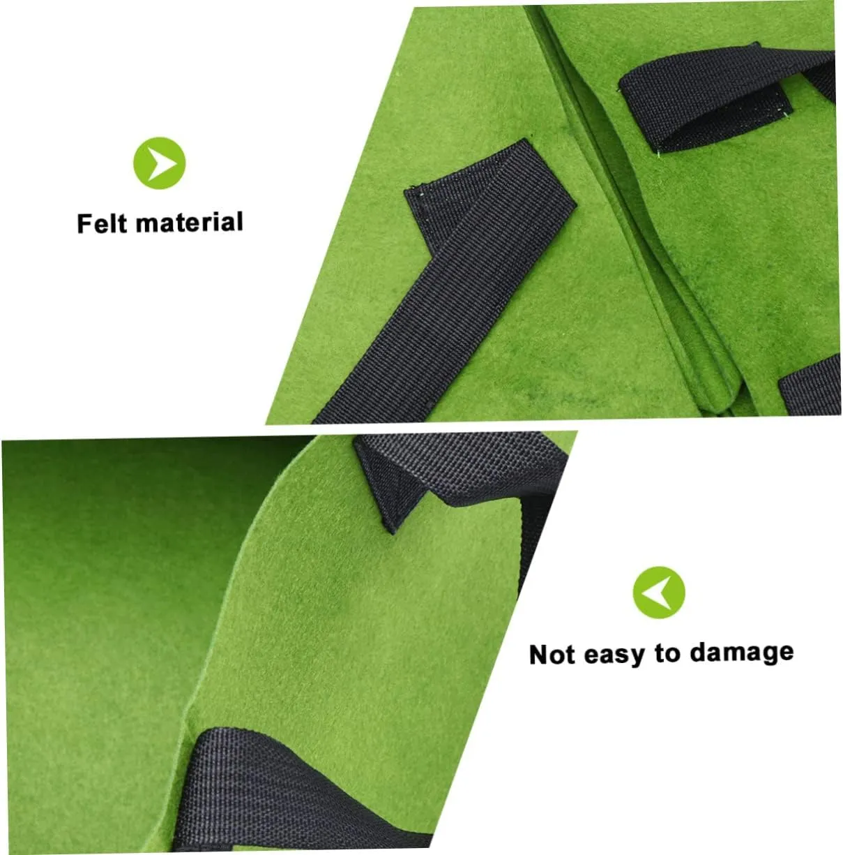 Gardening Planting Pouch 2pcs Felt Planting Bag for Home Thin Bag Strong Handles Breathable Durable for