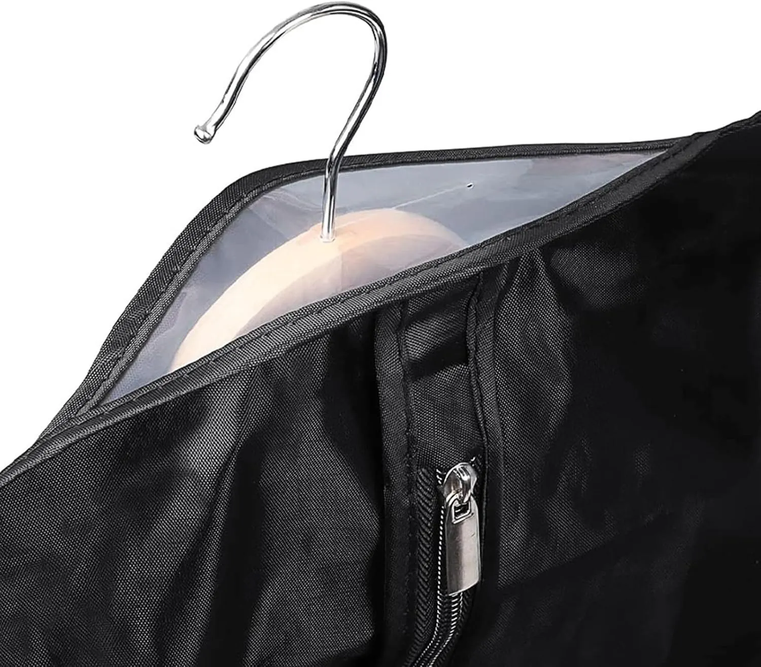 Garment Bag, 24'' x 43'' Suit Bag, 4 Packs, Dress Bags for Gowns, Garment Bags for Travel, Travel Garment Bag, Garment Bags for Hanging Clothes, Washable Suit Cover for Suits, Coats (Black)