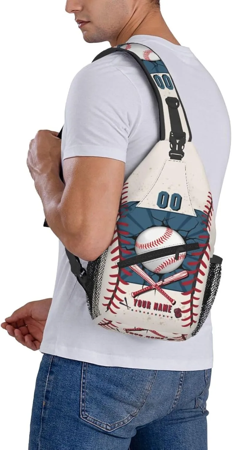Generic Baseball Print Sling Bag Baseball Print Baseball Print Crossbody Bag Chest Bag Gym Cycling Travel Hiking Daypack For Men Women