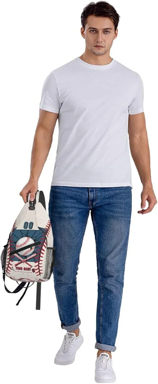 Generic Baseball Print Sling Bag Baseball Print Baseball Print Crossbody Bag Chest Bag Gym Cycling Travel Hiking Daypack For Men Women