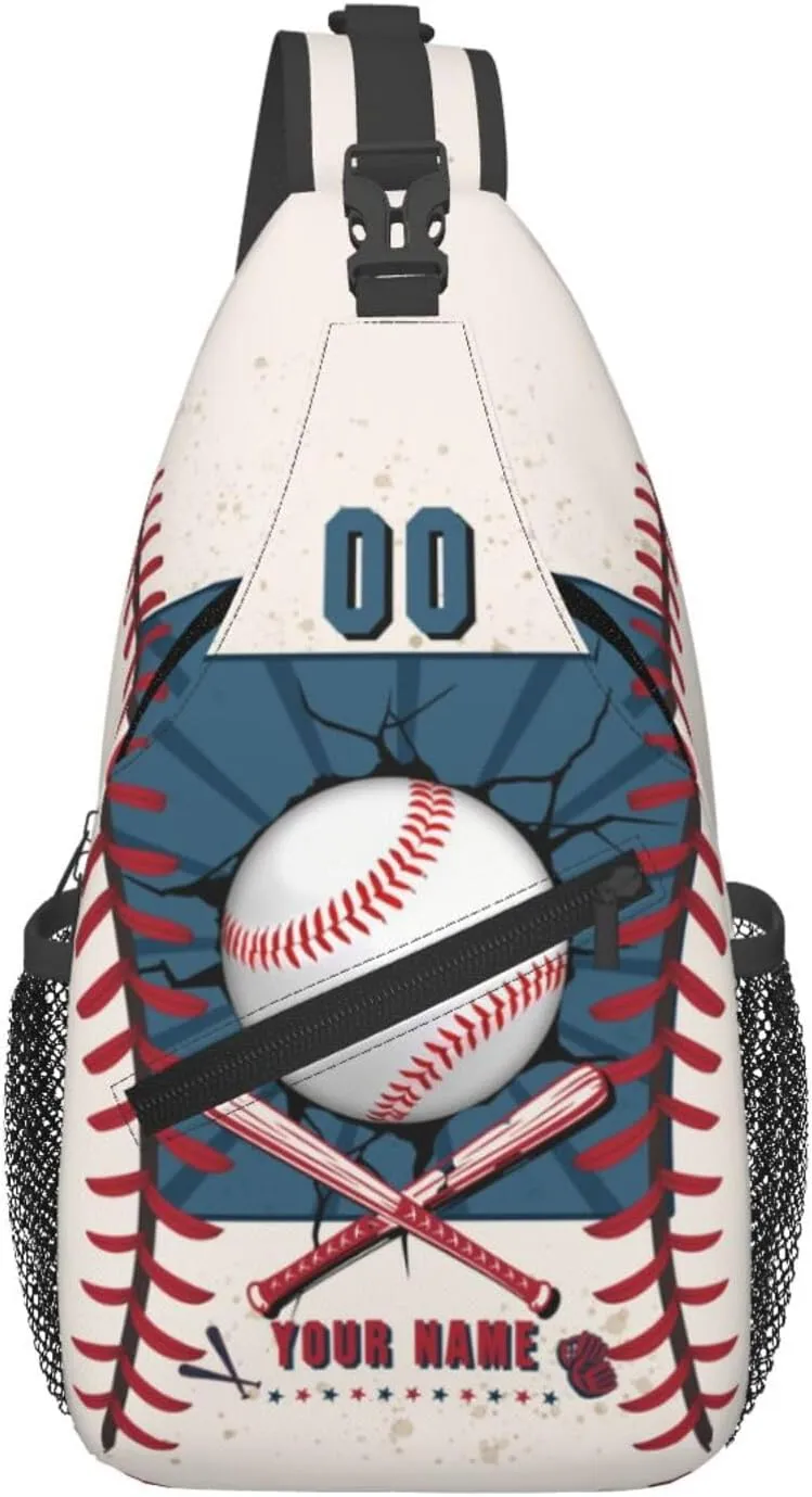 Generic Baseball Print Sling Bag Baseball Print Baseball Print Crossbody Bag Chest Bag Gym Cycling Travel Hiking Daypack For Men Women