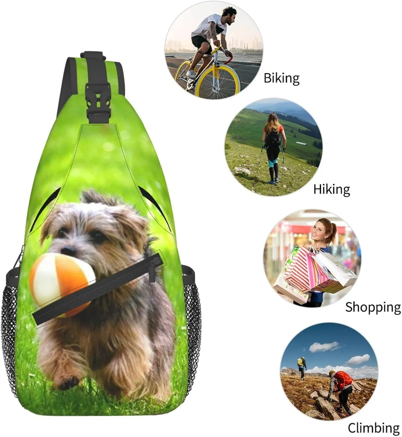 Generic Custom Sling Bag, Personalized Crossbody Bags for Men Women, Customize Image Logo Text Sling Shoulder Backpack, Chest Bag for Travel Hiking Daypack for Sports Outdoor, Style-1