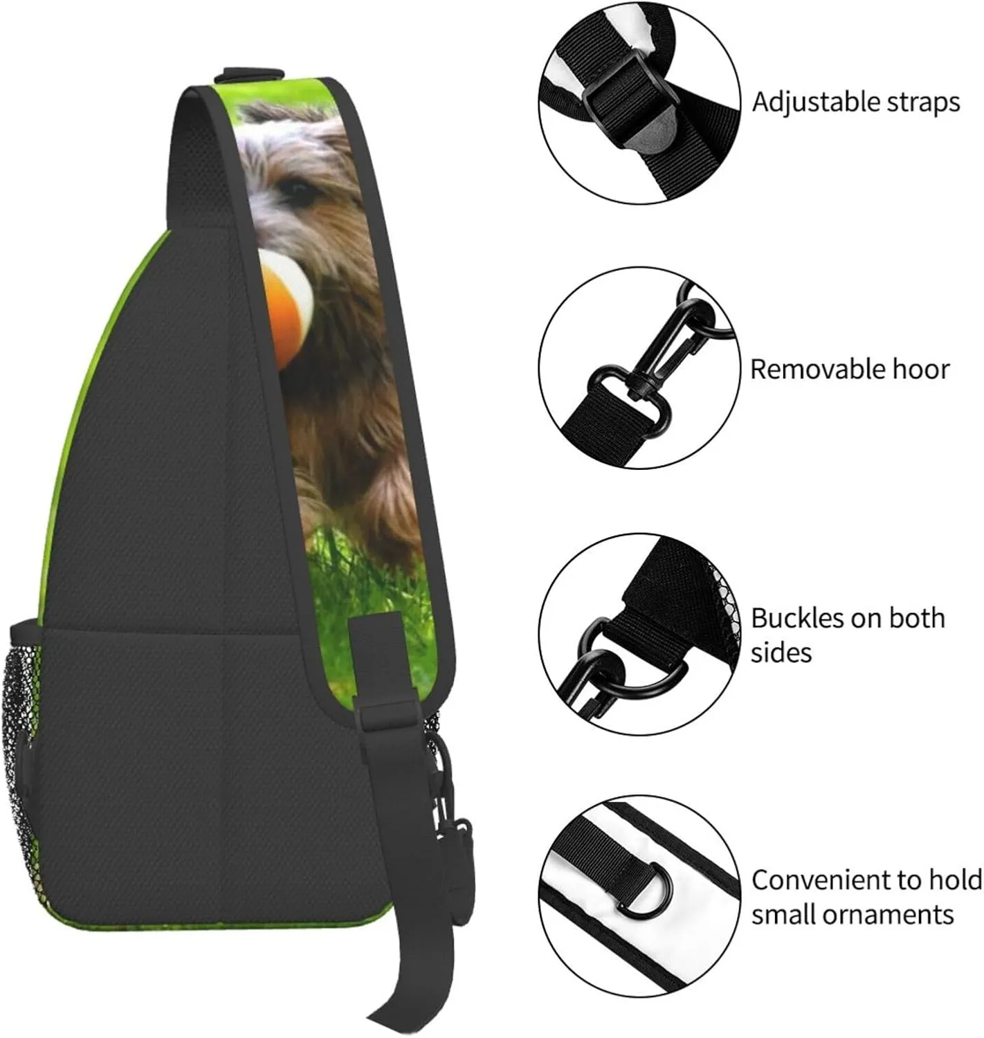 Generic Custom Sling Bag, Personalized Crossbody Bags for Men Women, Customize Image Logo Text Sling Shoulder Backpack, Chest Bag for Travel Hiking Daypack for Sports Outdoor, Style-1
