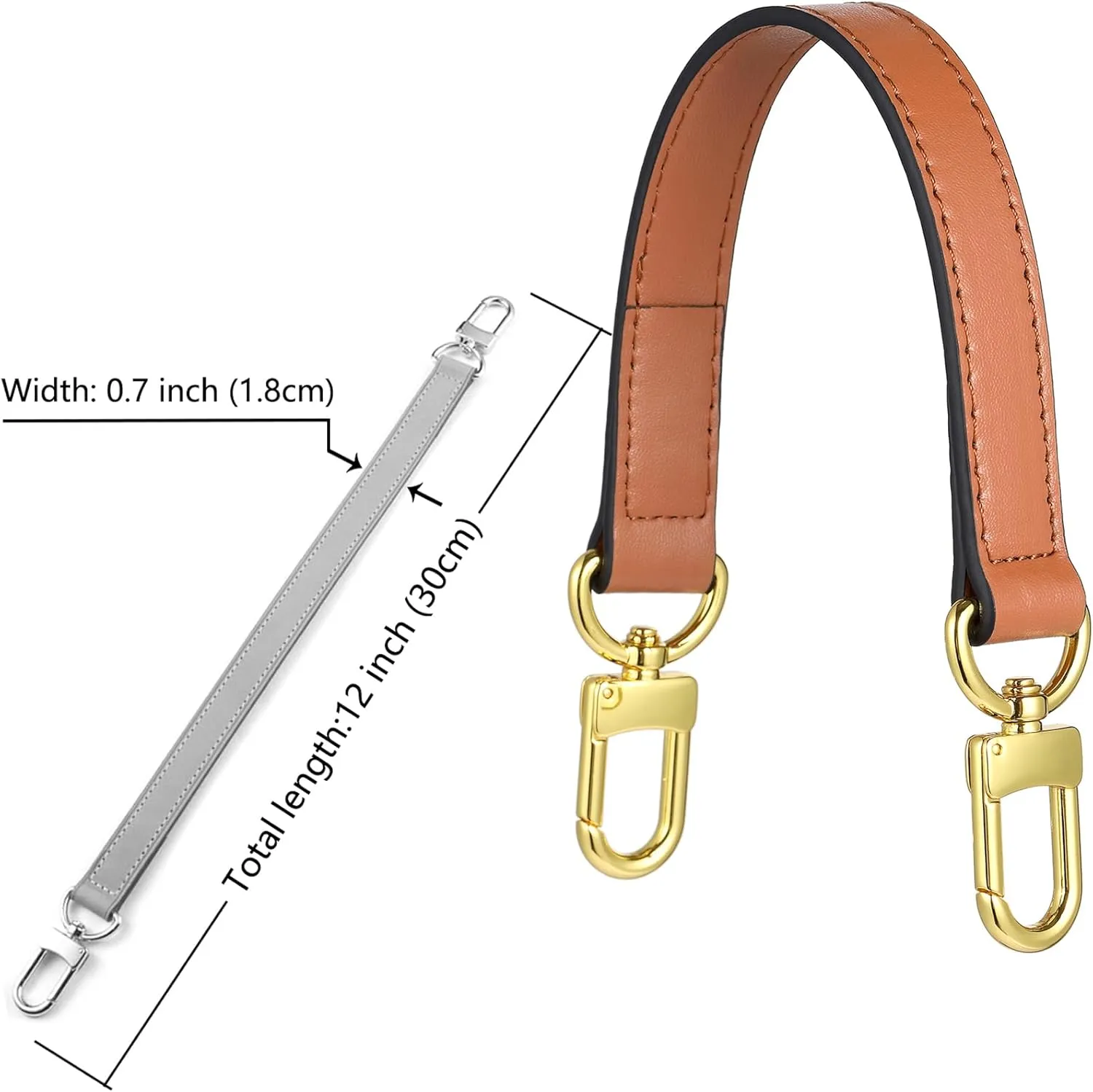 Genuine leather purse Handle compatible with Neonoe for Metis Noe BB NM Beaubourg Hobo