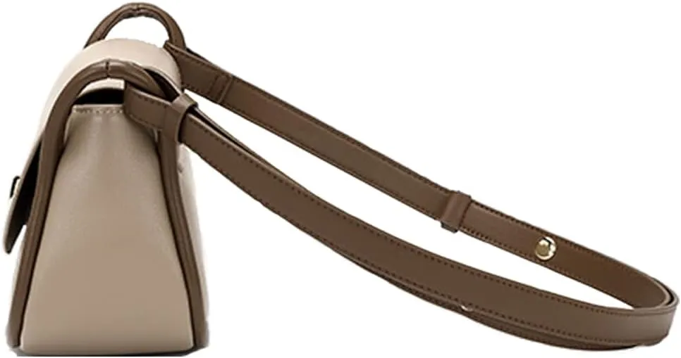Genuine Leather Shoulder Bag for Women Retro Crossbody Bag Adjustable Shoulder Strap Handbag Commuter Satchel Purse