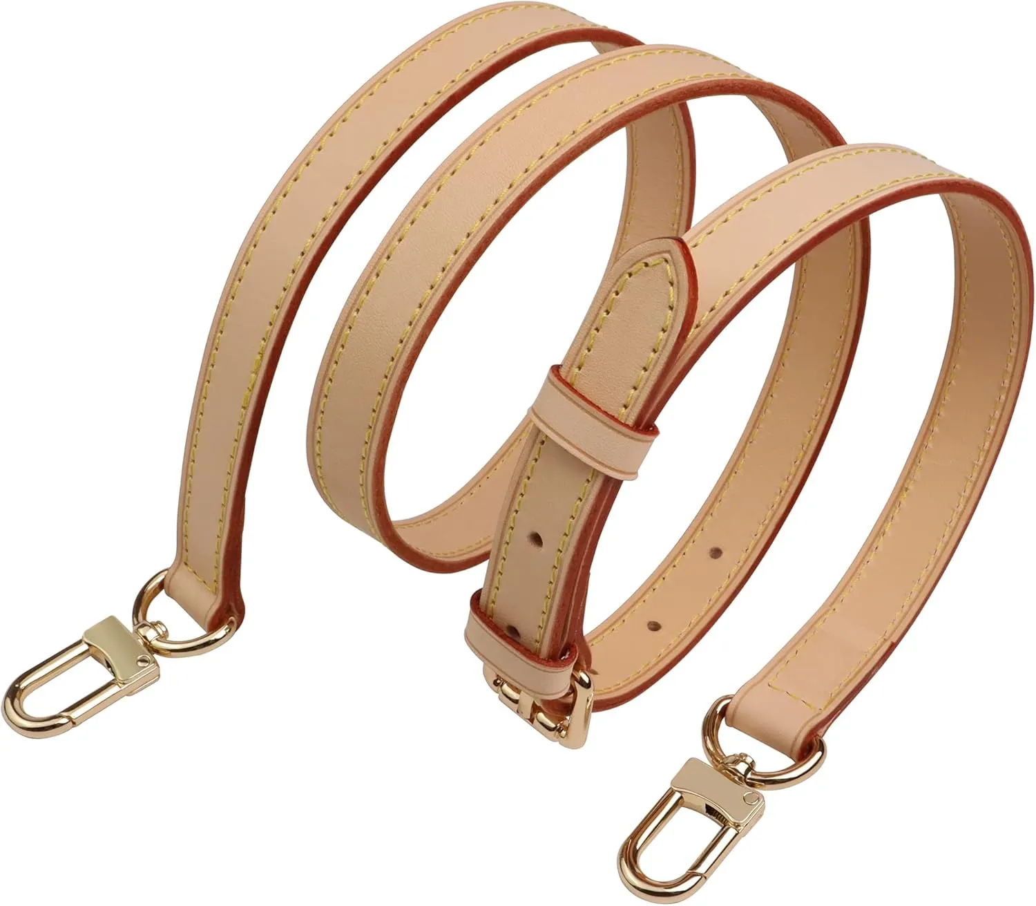 Genuine Vachetta Leather Crossbody Strap Genuine Leather Adjustable Replacement Strap for Shoulder Bag Handbag Purse