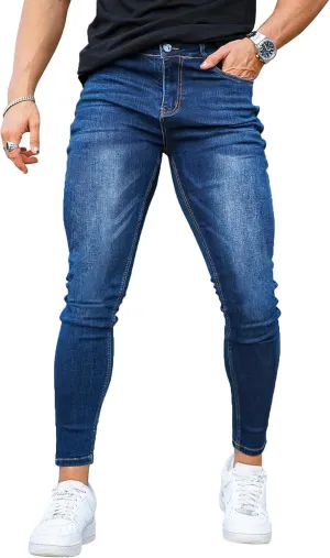 GINGTTO Men's Ripped Jeans Slim Fit Skinny Stretch Jeans Pants