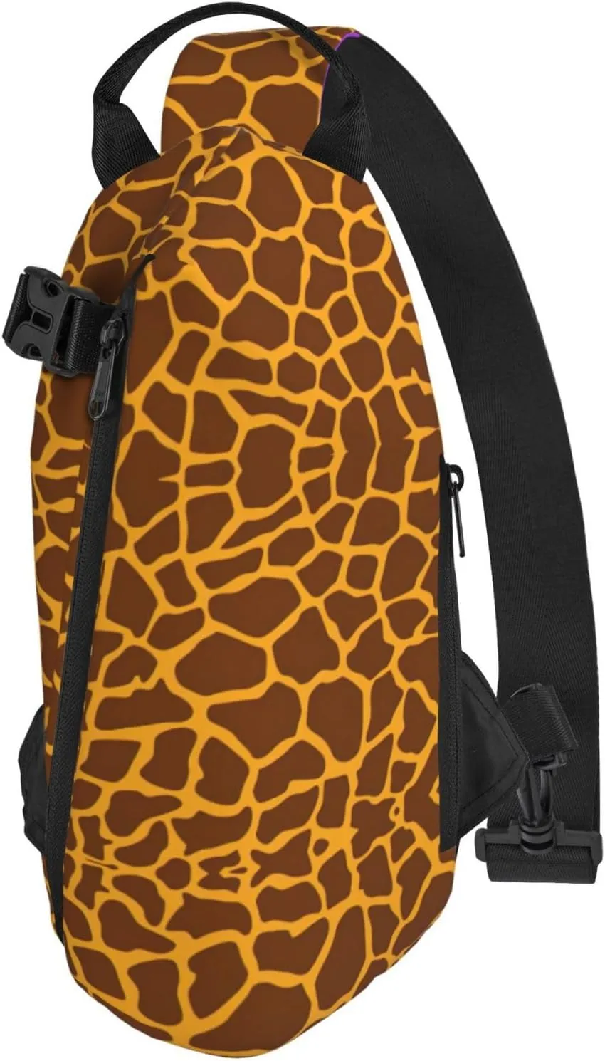 Giraffe Print Print Crossbody Backpack Casual Sling Bag Travel Lightweight, Adjustable Cross Bag