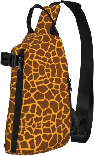 Giraffe Print Print Crossbody Backpack Casual Sling Bag Travel Lightweight, Adjustable Cross Bag