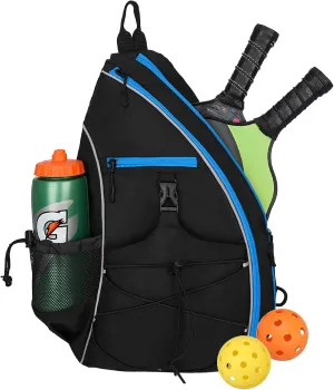 Goloni Pickleball Bag for Women,Mens Pickle ball Backpack,Lightweight Sling Bag with Fence Hook,Large Capacity,Safety Pocket