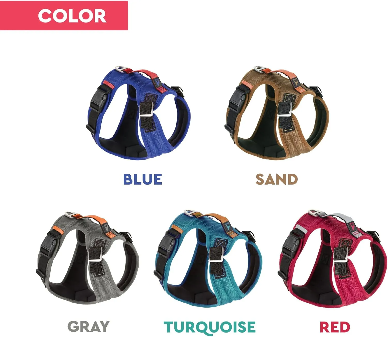 Gooby Pioneer Dog Harness with Control Handle & Seat Belt Restrain Capability, X-Large, Red