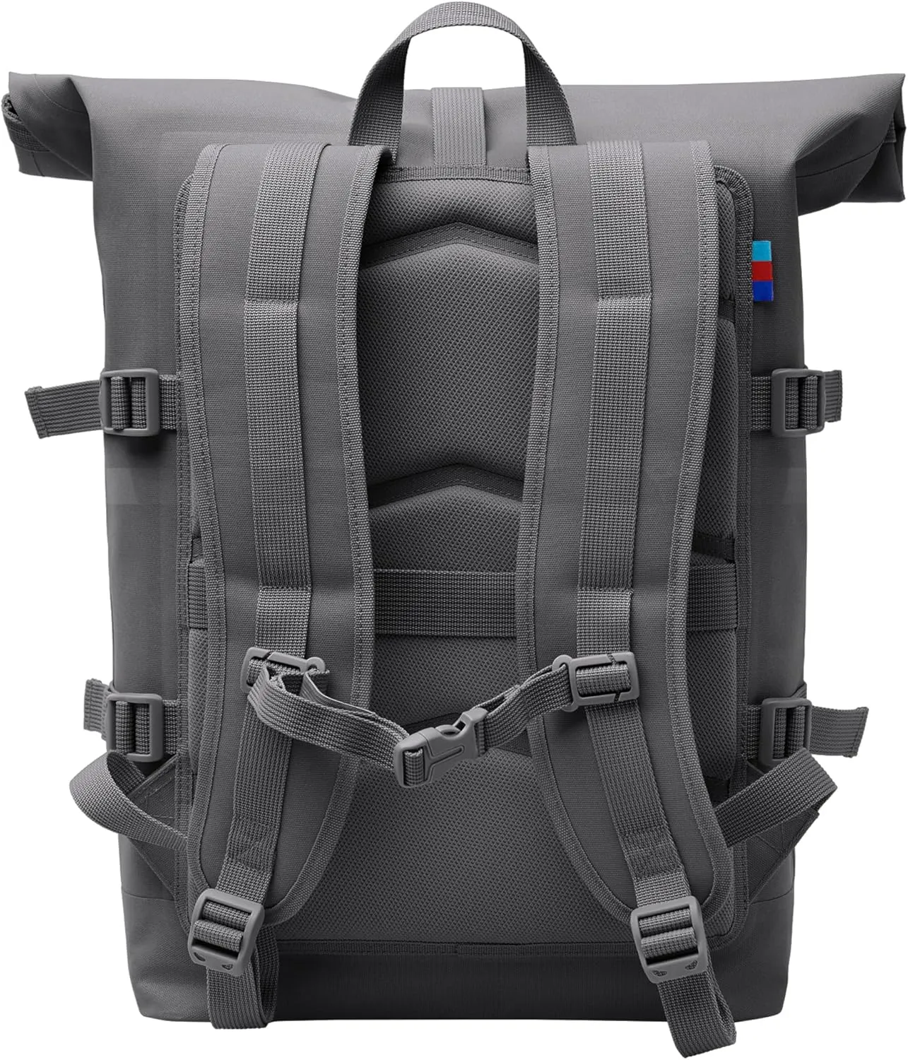 GOT BAG - ROLLTOP Backpack, Hiking & Travel with a 15” Laptop Sleeve, Eco-Conscious Bag Made of Recycled Ocean Impact Plastic™ (Shark Color)