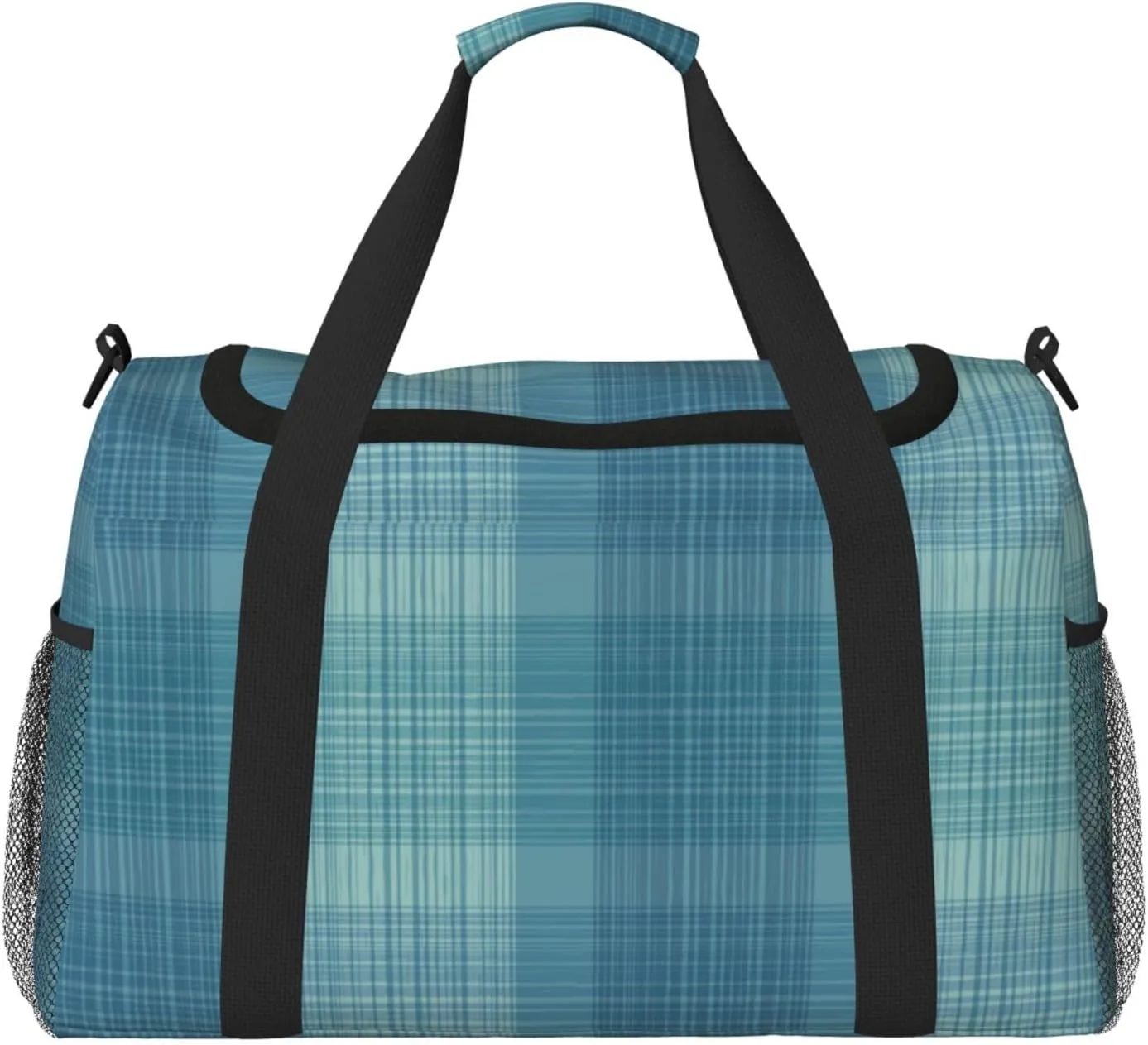 Green Thin Line Square Travel Duffel Bag Large Foldable Waterproof Overnight Bag For Beach Swim Bags Pool Sports Gym