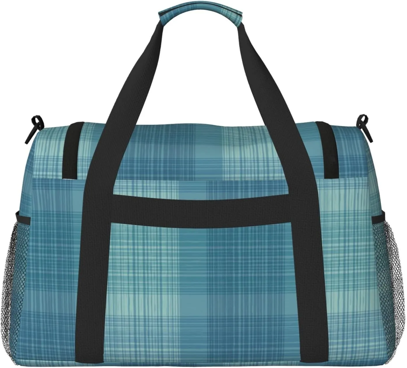 Green Thin Line Square Travel Duffel Bag Large Foldable Waterproof Overnight Bag For Beach Swim Bags Pool Sports Gym