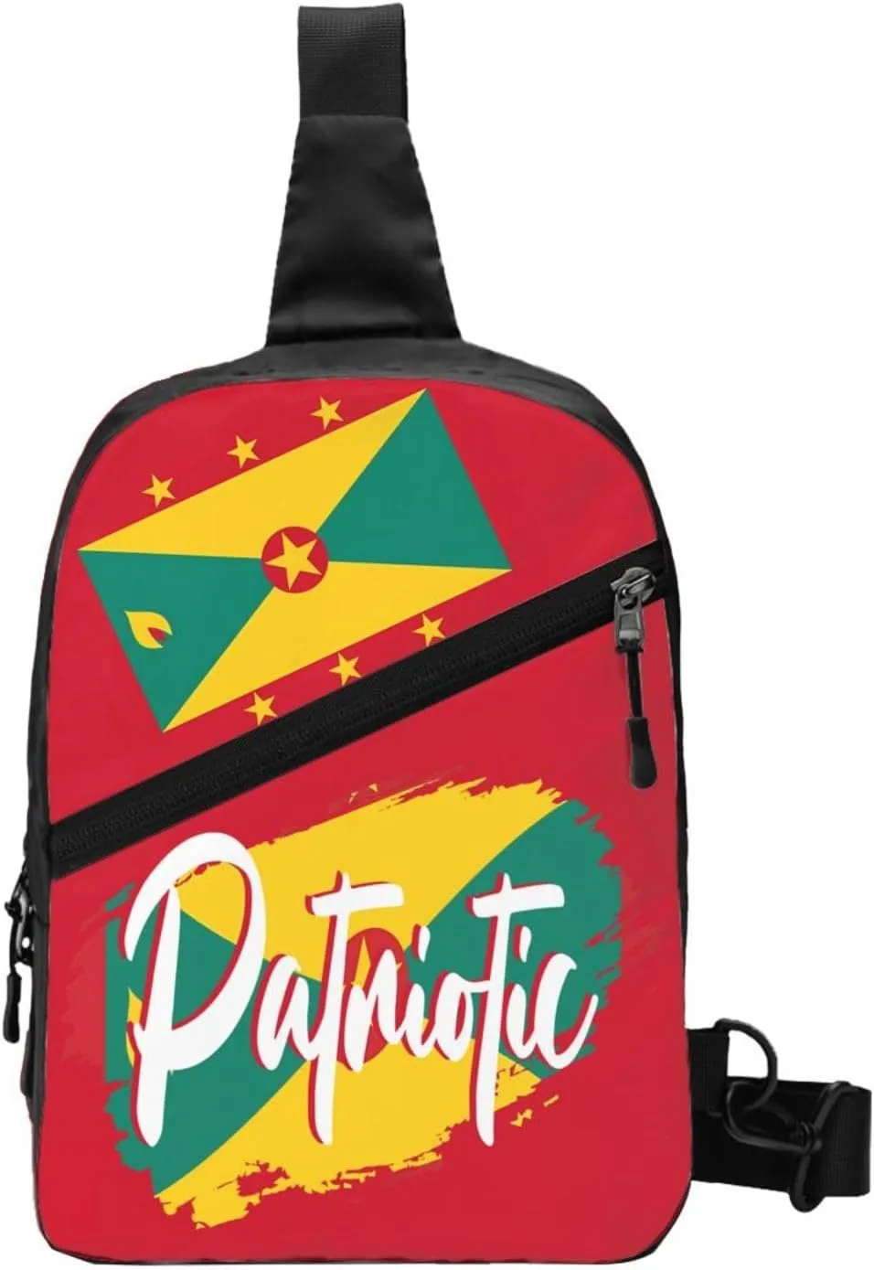 Grenada Flag Packable Crossbody Bag Portable Sling Bags Foldable Travel Daypack Reusable Sports Shoulder Backpack Diagonally Chest Bag for Workout