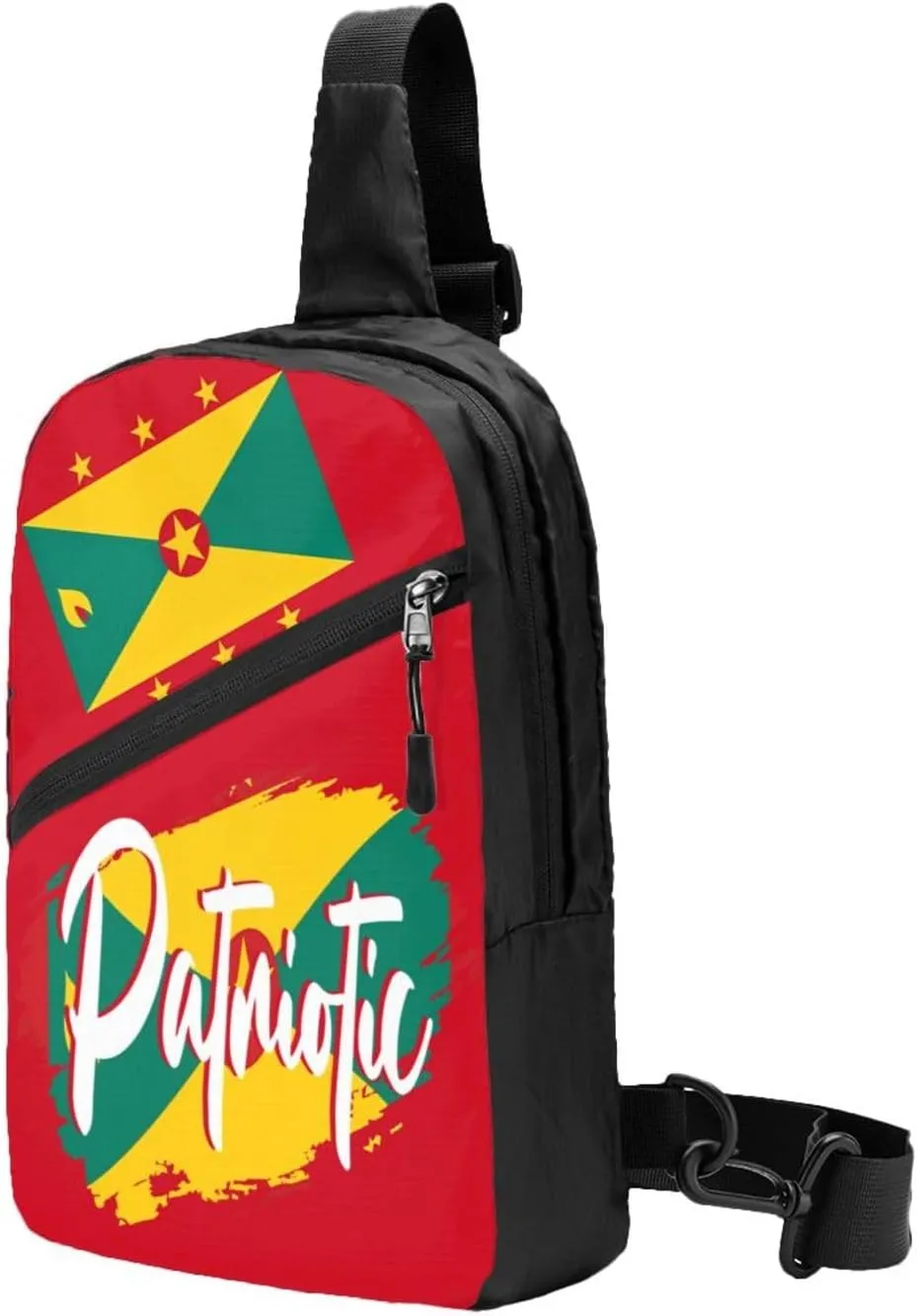 Grenada Flag Packable Crossbody Bag Portable Sling Bags Foldable Travel Daypack Reusable Sports Shoulder Backpack Diagonally Chest Bag for Workout