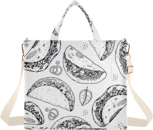 Grey Snowflakes Christmas Shoulder Women Tote Designer Tote Bag Teacher Tote Bag Large Capacity Purse