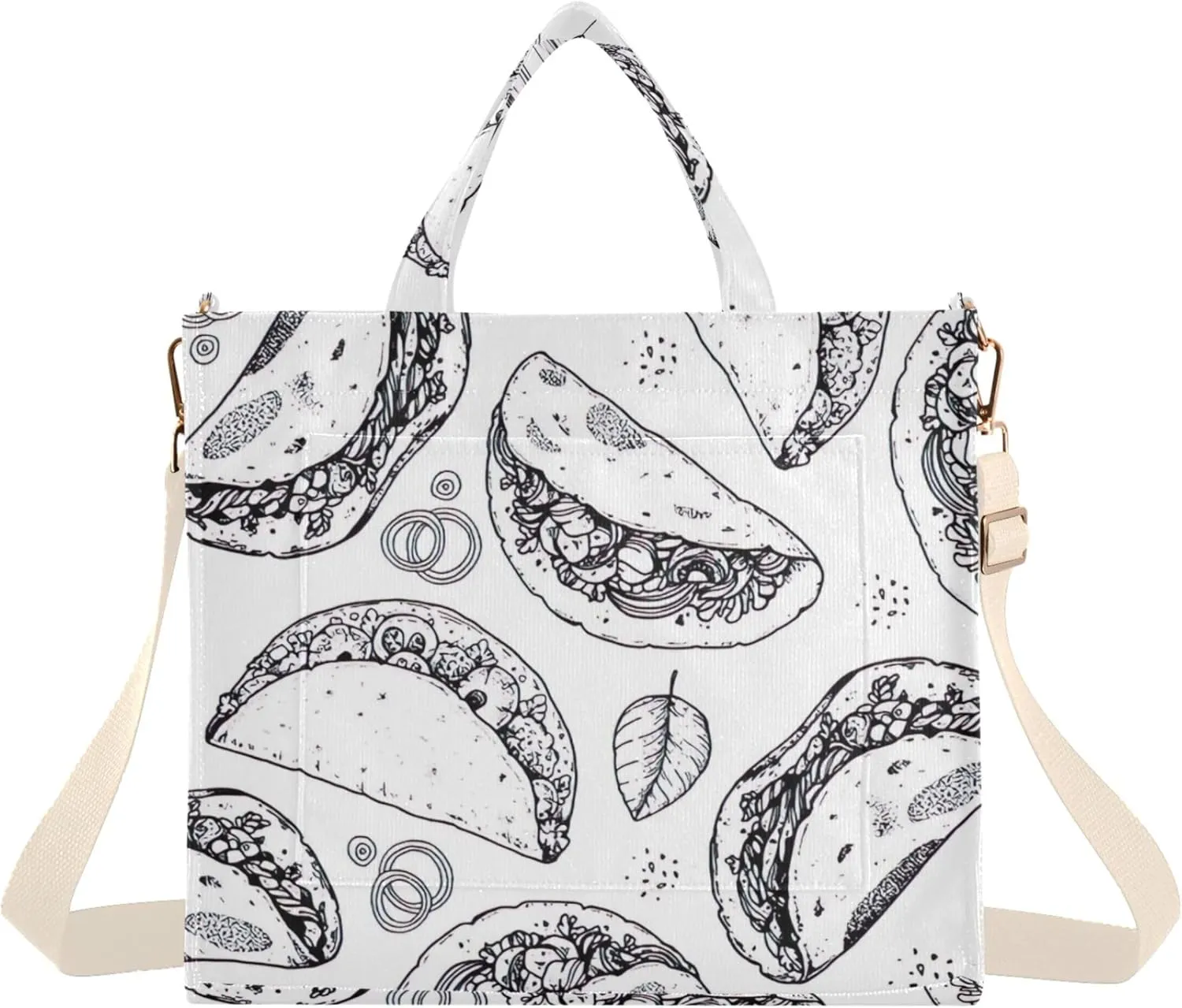 Grey Snowflakes Christmas Shoulder Women Tote Designer Tote Bag Teacher Tote Bag Large Capacity Purse