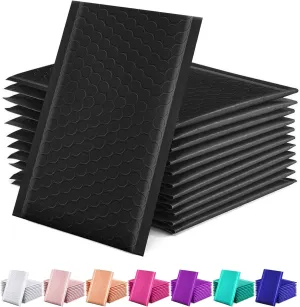 GSSUSA Black Bubble Mailers 4x8" Inches 50 Pack, Usable Size 4X7" Bubble Envelopes for Small Business, Padded Envelope, Shipping Mailers, Packaging Bags, Mailing Envelopes, Shipping Supplies