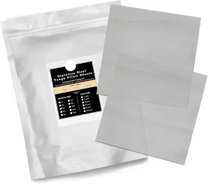Gutenberg's Tough Micron Stainless Steel Mesh Screens | Many Sizes | Stainless Steel Tea Filter Bags (5-Pack 25u (Micron), 6x6 inch)